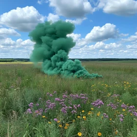 Emerald Cloud Over Meadow