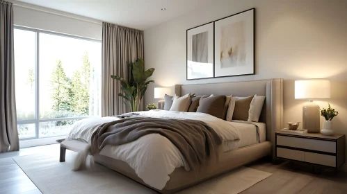 Modern Bedroom with Natural Light