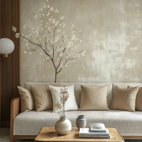 Serene Living Room with Minimalist Decor