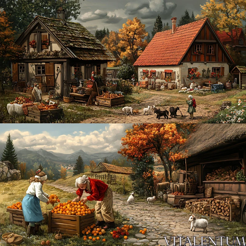 AI ART Rural Harvest Time