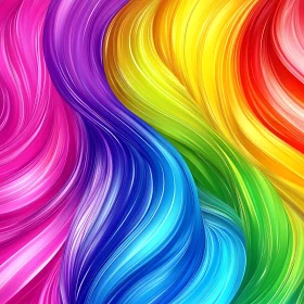 Rainbow Flow Abstract Art