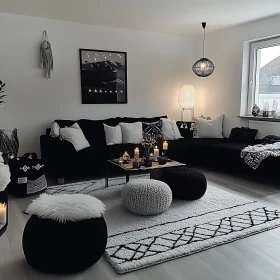 Stylish Black and White Home Decor Idea