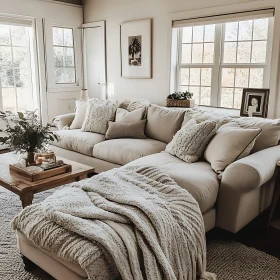 Serene Home Interior with Comfortable Couch