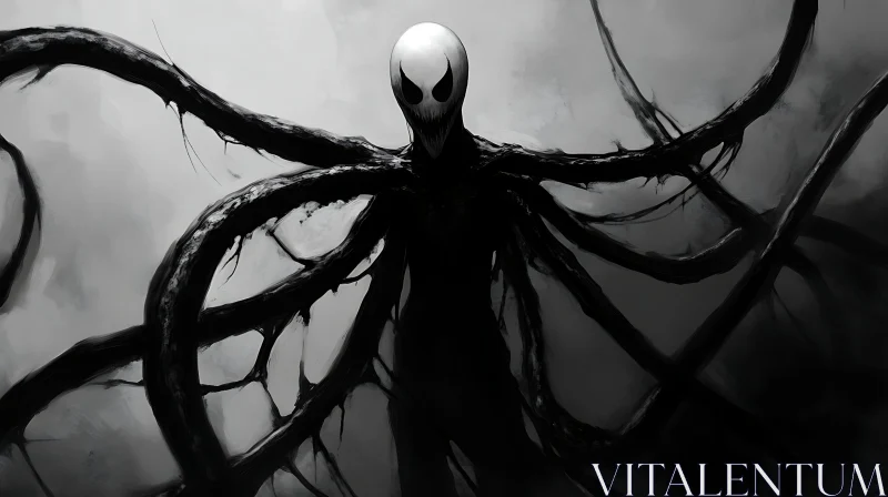 Monochromatic Horror: The Shadow Entity AI Image