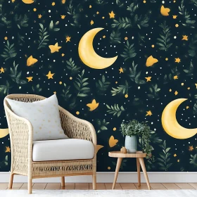 Dreamy Room with Moon and Stars