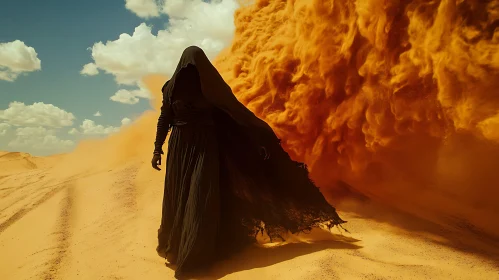 Mysterious Desert Figure