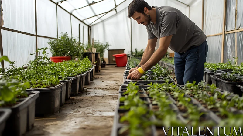 Greenhouse Cultivation AI Image