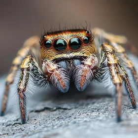 Detailed Macro Image of a Spider