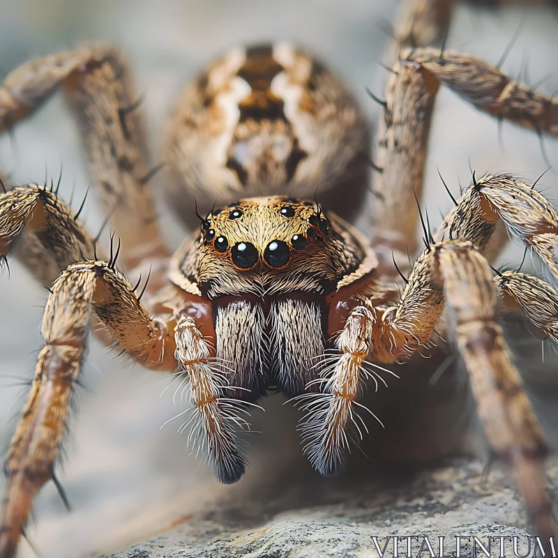 Detailed Close-Up of an Arachnid AI Image