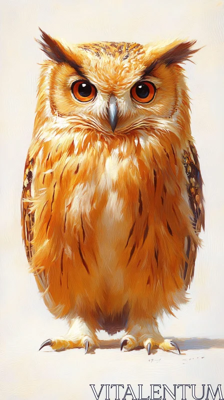 Illustration of a Regal Owl AI Image