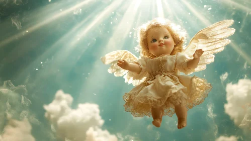 Doll with Wings in Sunlight