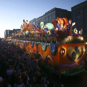 Ornate Float in Mardi Gras Parade