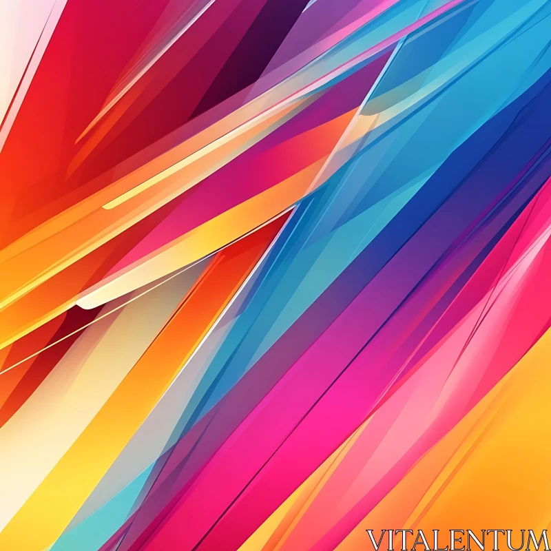 Vivid Abstract Composition of Colors AI Image