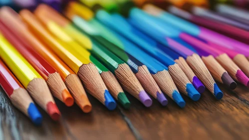 Spectrum of Creativity: A Pencil Rainbow