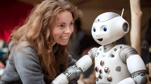 A Woman's Smile for a Humanoid Companion