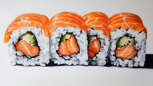 Salmon Sushi Roll Delights