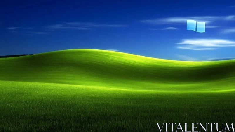 Rolling Hills and Windows in the Sky AI Image