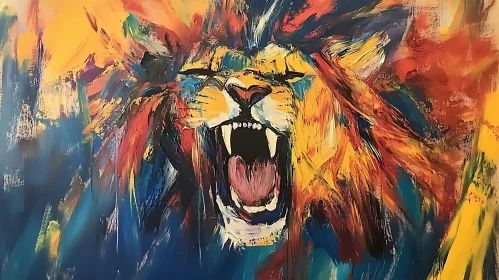 Lion's Roar: An Impressionistic Wildlife Portrait