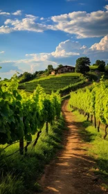 Captivating Road Through a Verdant Vineyard - Italian Renaissance Revival