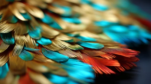 Colorful Feathers: A Study in Light, Shadow, and Absurdism