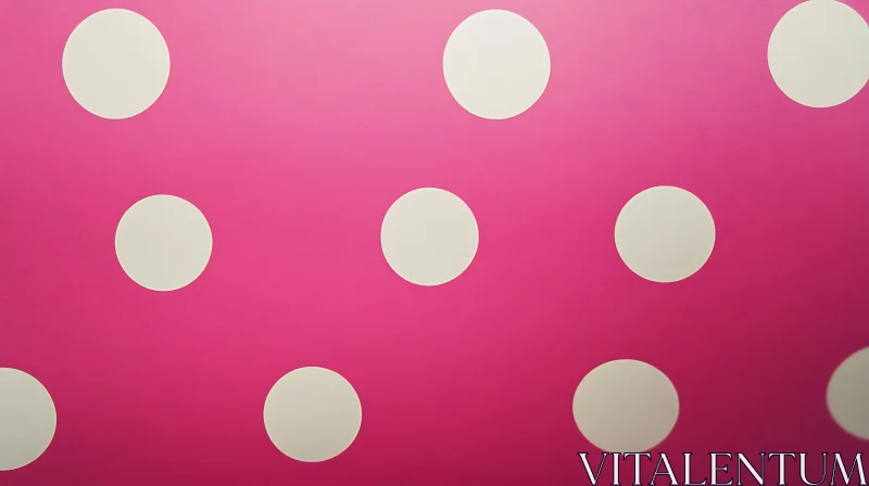 AI ART Pink Backdrop with White Polka Dots