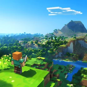 Blocky Minecraft Landscape