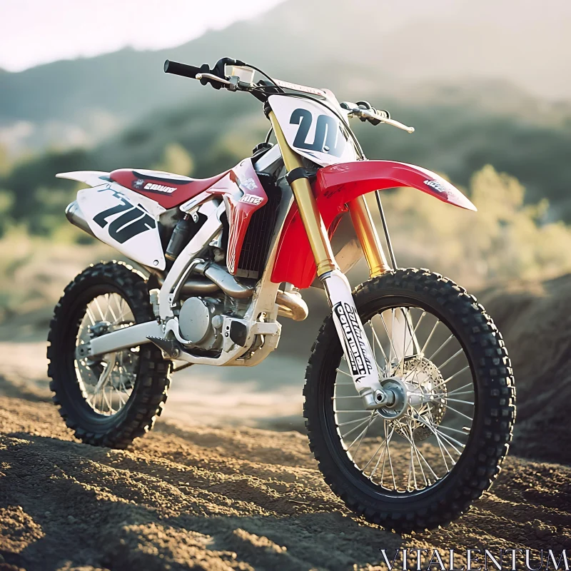 Off-Road Motorcycle Close-Up AI Image