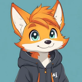Animated Fox Avatar with Hoodie