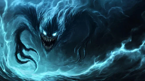 Ethereal Nightmare: A Spectral Monster Arises