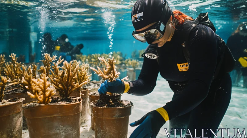 Coral Conservation Efforts AI Image