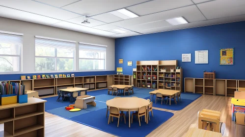 Bright and Organized Classroom Space