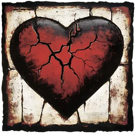 Distressed Heart Art