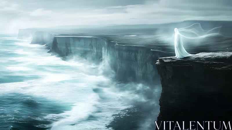 AI ART Ghostly Guardian of the Stormy Coast