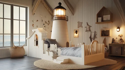 Whimsical Lighthouse Bed for Children