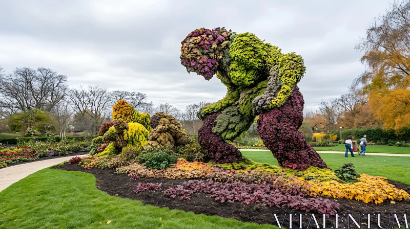 Botanical Art: Human Form in Bloom AI Image