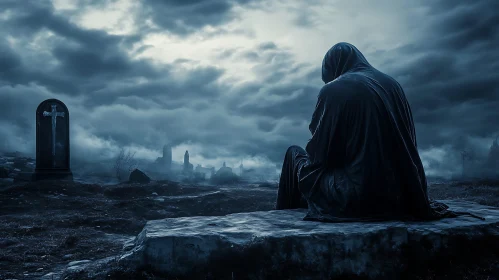 Cloaked Figure at Rest