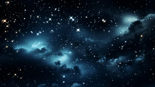 Ethereal Night Sky: Enchanting Fantasy World Depiction