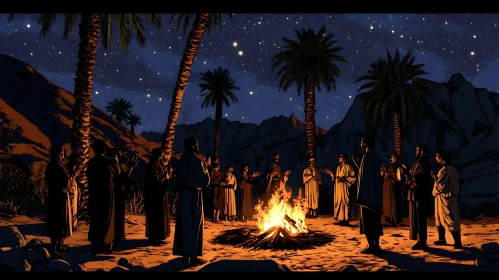 Desert Night Bonfire Ceremony