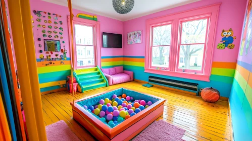 Colorful and Fun Playroom Design