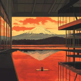 Architectural Frame of Fuji Mountain