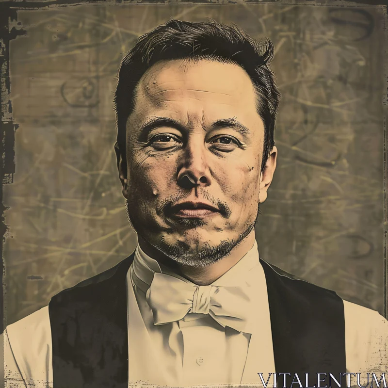 Formal Portrait of Elon Musk AI Image