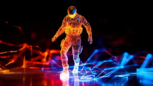 Neon Cyborg Soldier