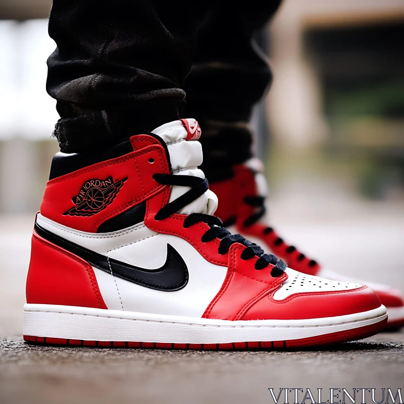 Red and White Jordan Shoes AI Image