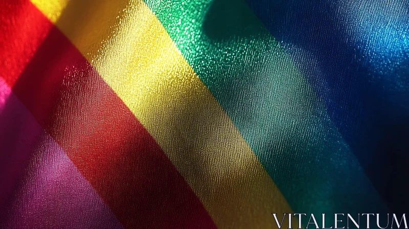 AI ART Rainbow Textured Fabric Close-Up