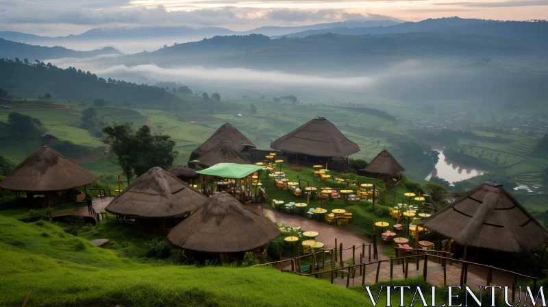 Serene Tented Lodge on Top of the Hills | Congo Art | National Geographic AI Image