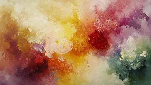 Colorful Abstract Canvas with Swirling Textures