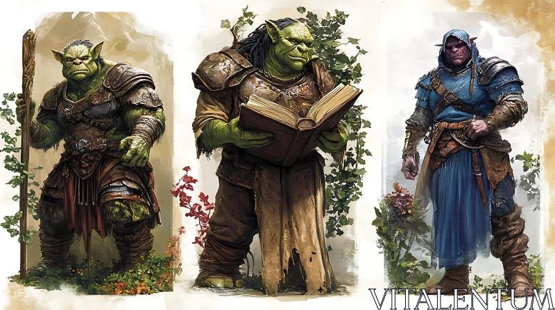 AI ART Fantasy Orc Warriors Ready for Battle