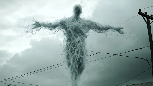 Ethereal Figure Strands Art