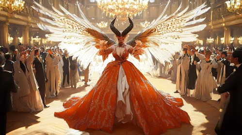 Winged Figure in Grand Ballroom