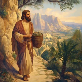 Robe Man with Basket